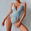 "Azure Allure" Light Blue Lace Bodysuit